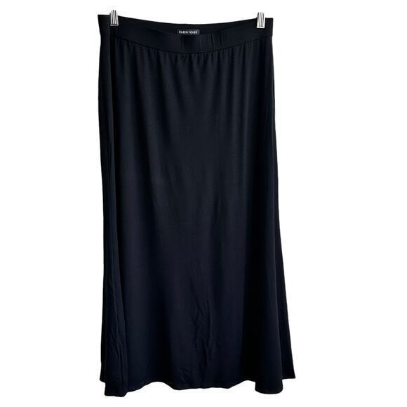 Eileen Fisher black Stretch Jersey Knit A-Line Skirt size S - Picture 2 of 6